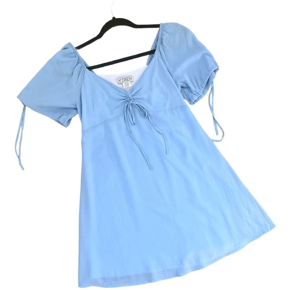Yireh, Olivia Mini Dress in Light Blue_XS
